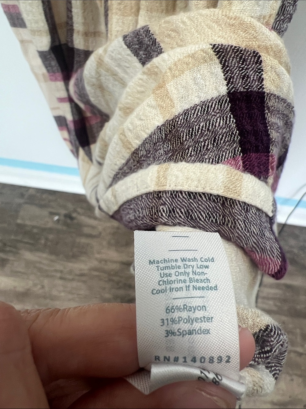 Marine Layer - Ivy Plaid Smocked Long Sleeve Square Neck Tiered Midi Dress Small - Picture 7 of 12